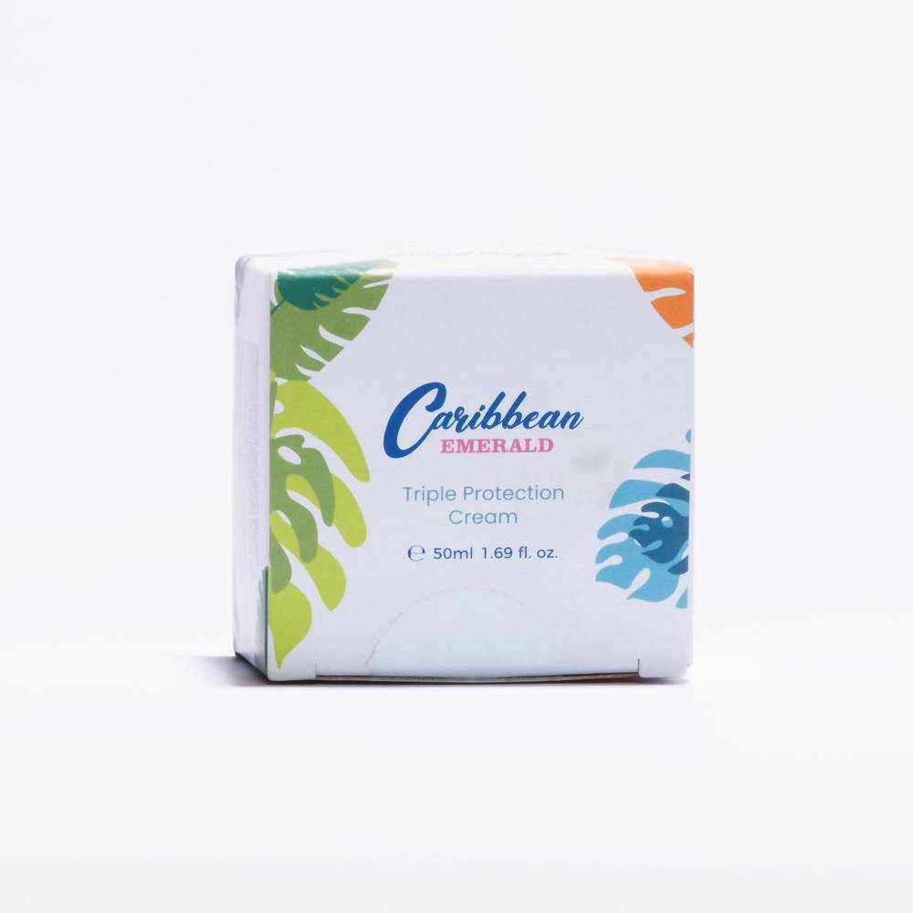 NEW CARIBBEAN EMERALD triple protection face cream in cream